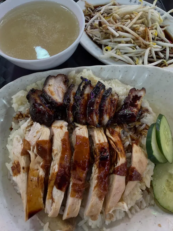 Roast chicken & char siew rice ($5.50) @ Boon Heng Atas Roasted Delights!