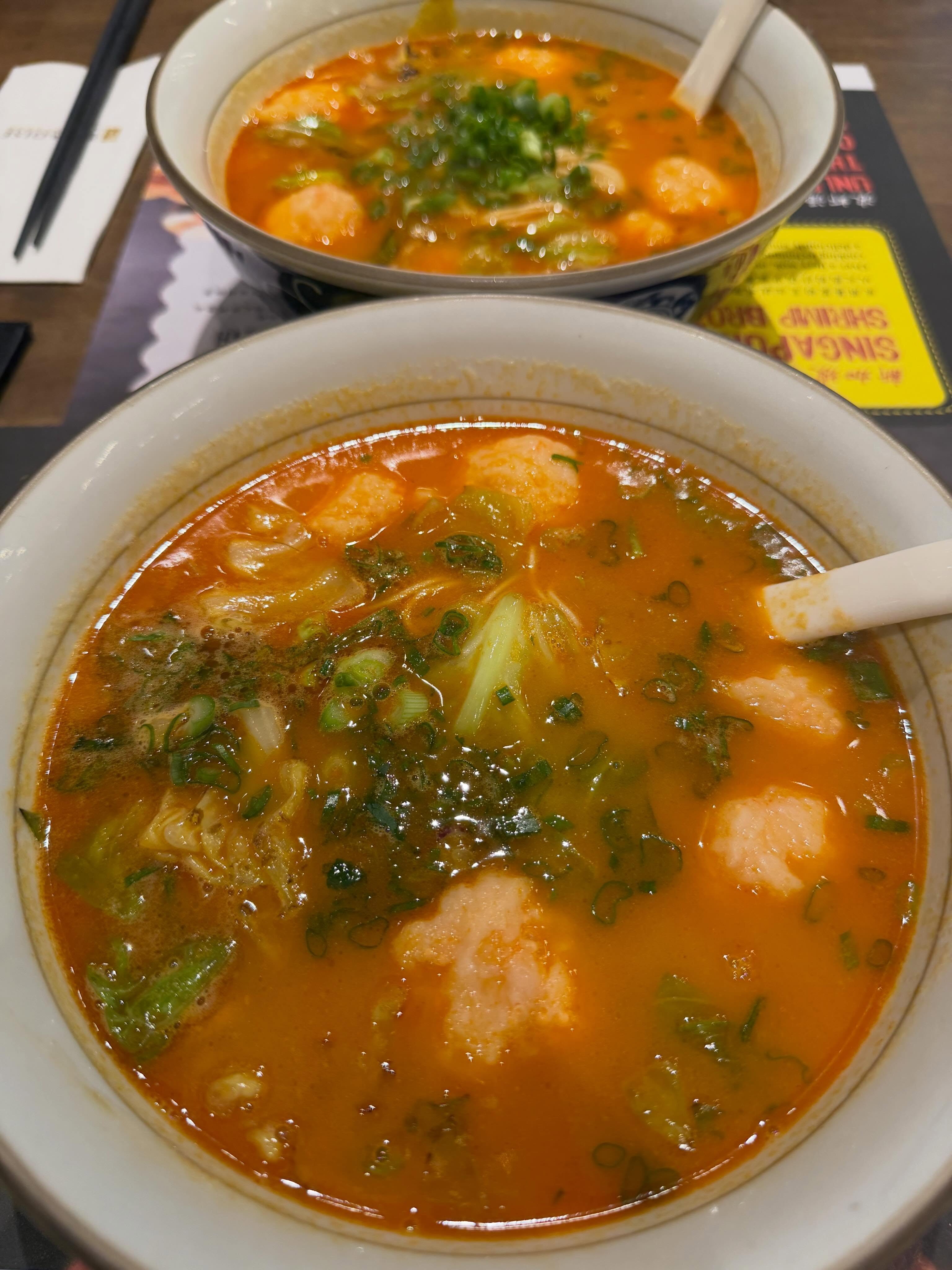 Ebiko prawn paste shrimp ramen ($16.60++) @ Le Shrimp Ramen!