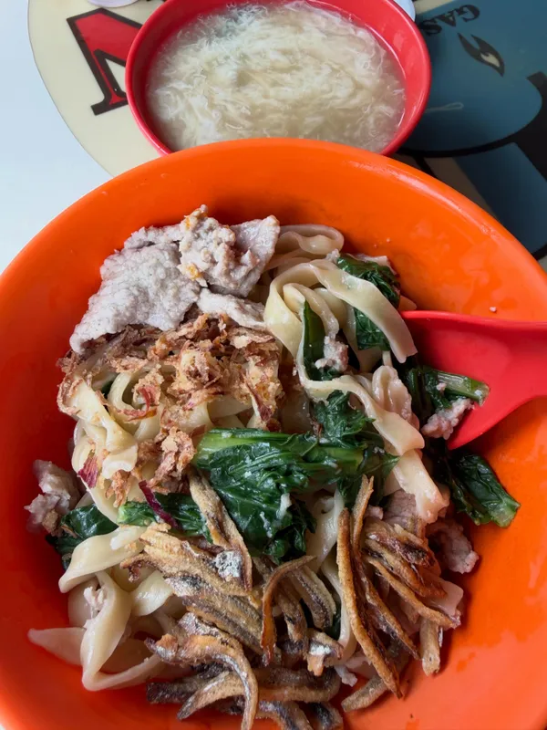 Minced pork ban mian dry ($5.50) @ DMQ Ban Mian, Ubi!