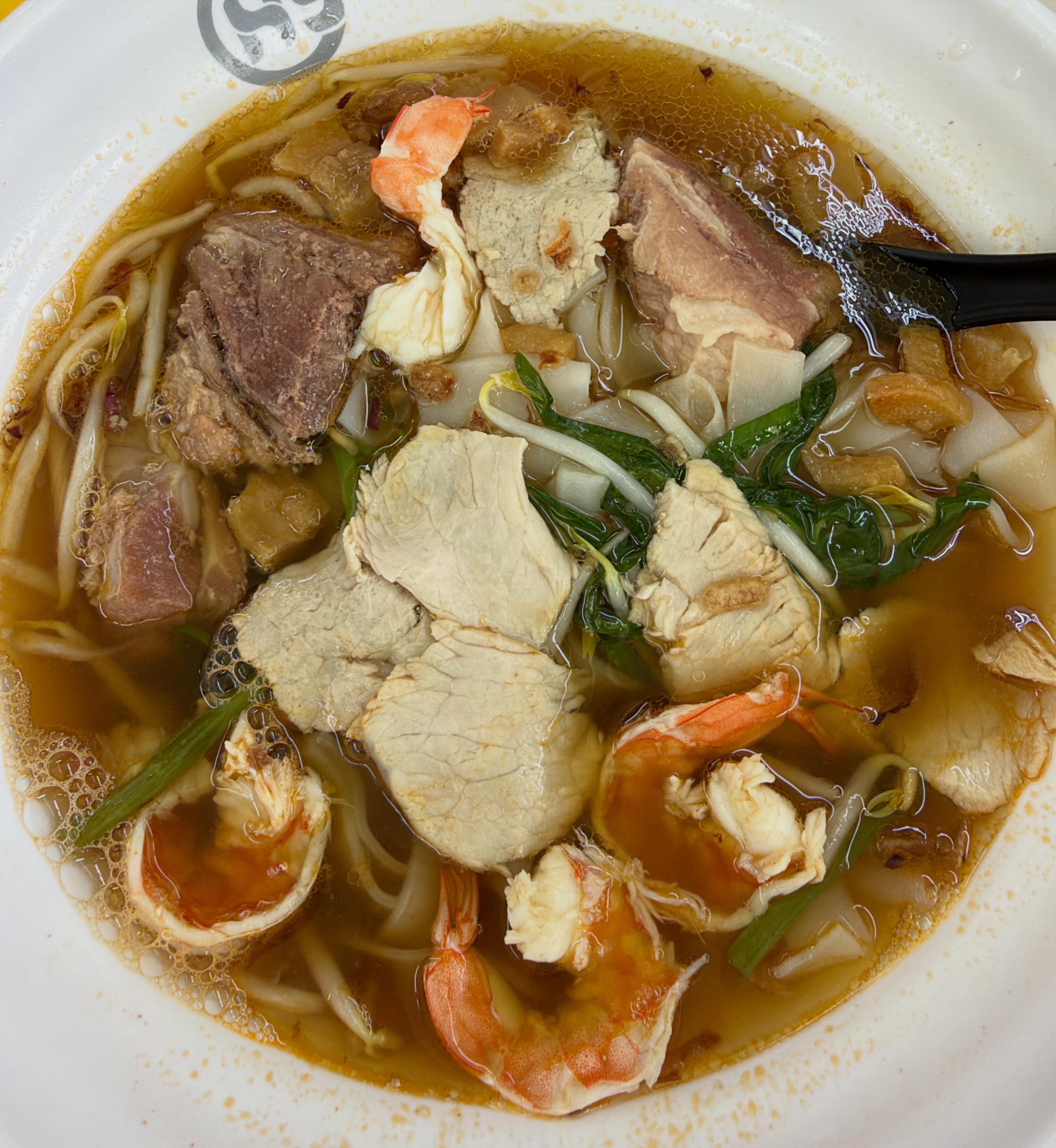Pork ribs prawn noodles ($7.50) @ 58 Prawn Noodle, Bedok Reservoir!
