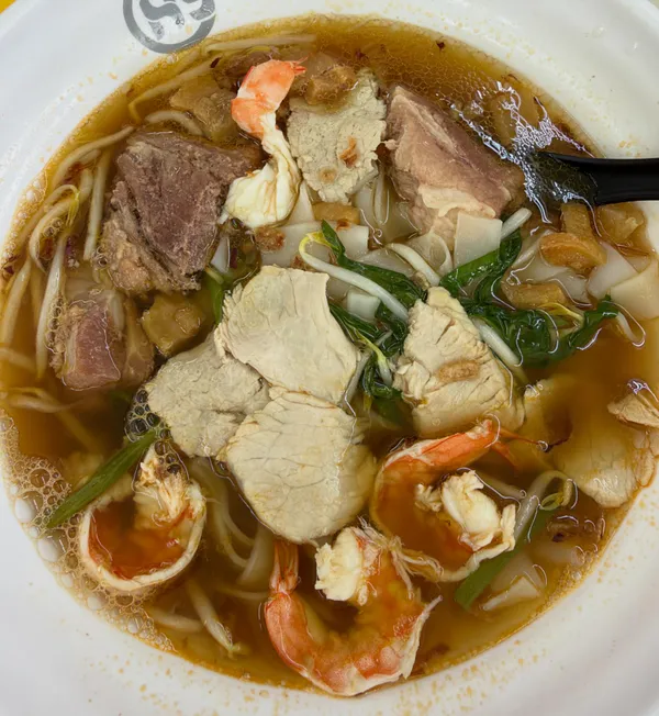 Pork ribs prawn noodles ($7.50) @ 58 Prawn Noodle, Bedok Reservoir!